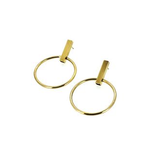 Holly Ryan + Gold Minimalist Hoops