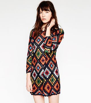 Zara + Mini Crochet Dress