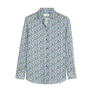 Saint Laurent + Floral-Print Cotton Shirt