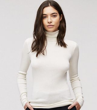 Jigsaw + Silk-Cotton Polo Neck Sweater
