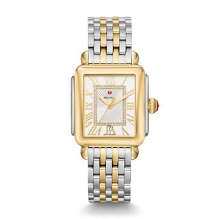 Michele Watches + Deco Madison Two-Tone, Diamond Dial Watch