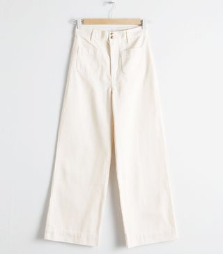 & Other Stories + High Waisted Twill Trousers