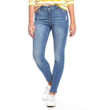 Old Navy + Mid-Rise Distressed Rockstar Jeans