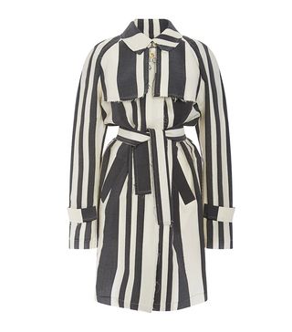 Etitenne Deroeux + Martine Silk and Wool Trench Coat