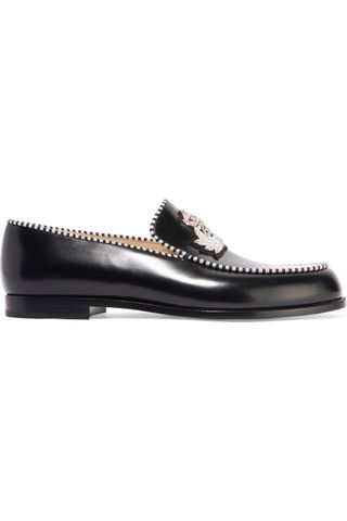 Christian Louboutin + Laperouza Embroidered Leather Loafers