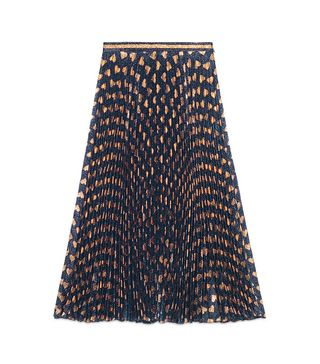 Gucci + Heart Lurex Plissé Skirt