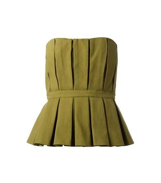 Balmain + Strapless Pleated Bustier