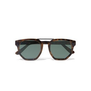 Le Specs + Thunderdome D-Frame Tortoiseshell Acetate Sunglasses