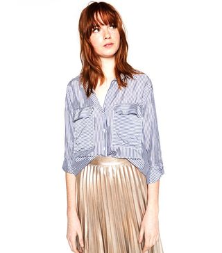 Zara + Striped Blouse