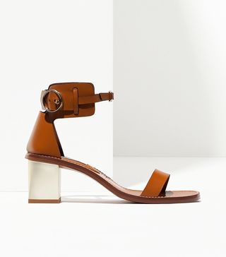 Massimo Dutti + Leather Buckled Sandals