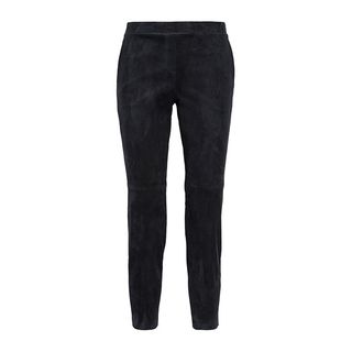 Theory + Cropped Stretch-Suede Leggings