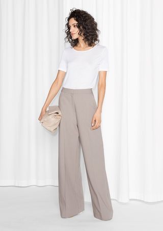 & Other Stories + High-Waisted Wide-Leg Trousers