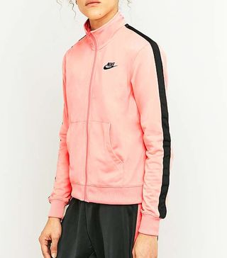 Nike + Pink and Black Tracksuit Top