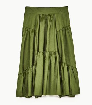 Zara + Frilled Skirt