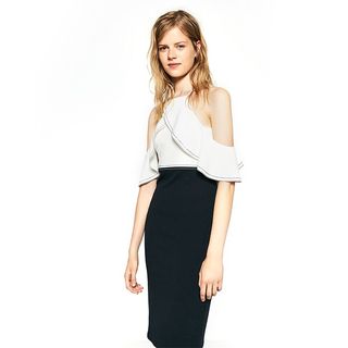 Zara + Two-Tone Dress