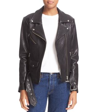Veda + Jayne Lambskin Leather Moto Jacket