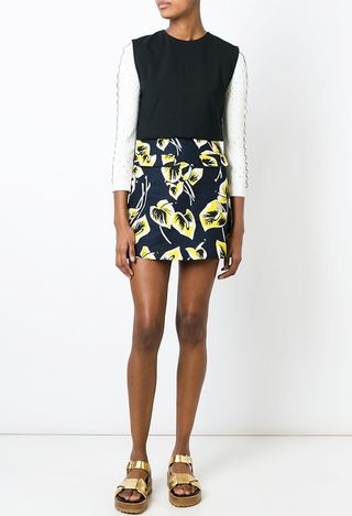 Marni + Floral Print Skirt
