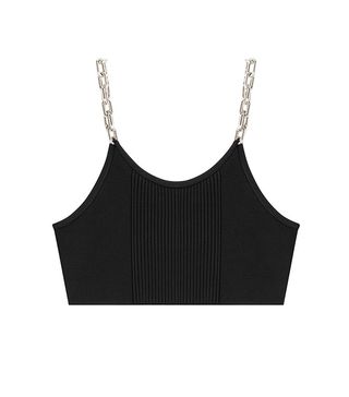 Alexander Wang + Cropped Top With Chain Link Straps