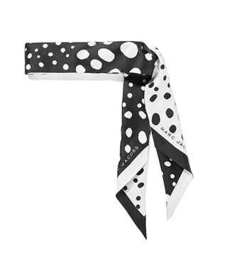 Marc Jacobs + Polka-Dot Silk-Satin Twill Scarf