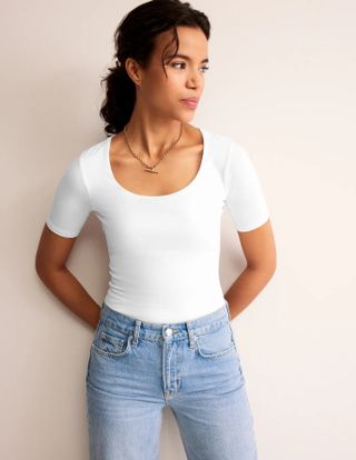 Boden + Double Layer Scoop T-Shirt