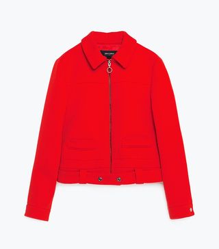 Zara + Short Blazer With Zip