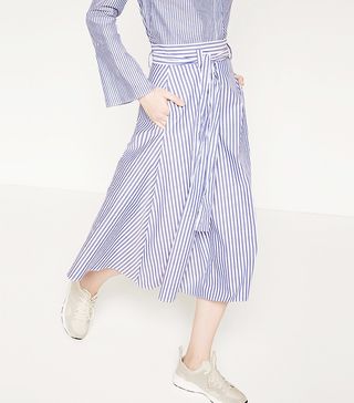 Zara + Studio Striped Skirt