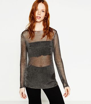 Zara + Limited Edition Metallic Sweater