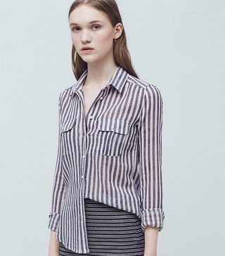 Mango + Stripes Cotton Shirt