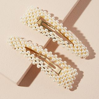 Anthropologie + Set of Two Faux Pearl Hair Clips