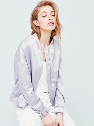 Mango + Satin Bomber Jacket