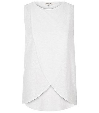 River Island + White Wrap-Front Top