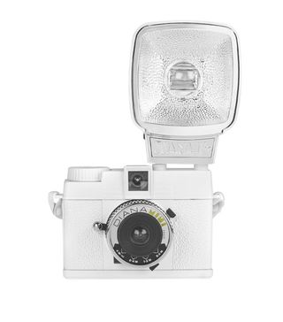 Lomography + Diana Mini and Flash White Camera