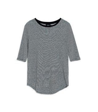 Who What Wear + Plus-Size Elbow Sleeve Linen Tee
