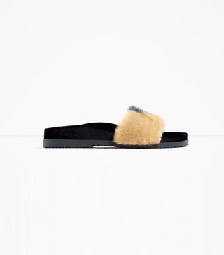 Zara + Faux Fur Slides