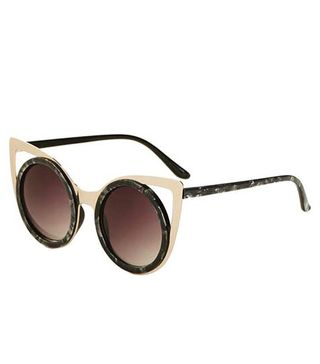 Topshop + Kooky Oversized Round Sunglasses