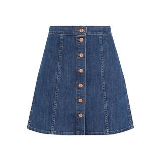 J Brand + Stretch-Denim Mini Skirt