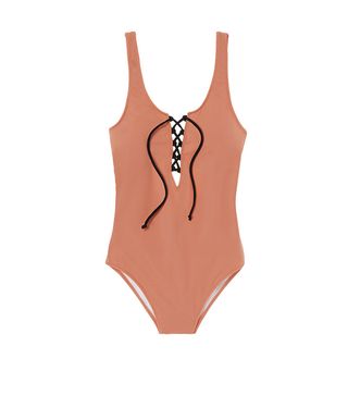 Victoria's Secret Pink + Lace-Up Front One-Piece