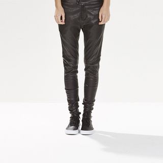 Bassike + Flat Front Leather Pant