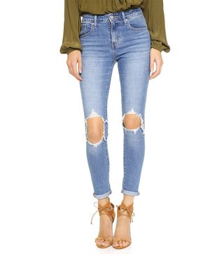 Levi's + 721 High Rise Distressed Skinny Jeans