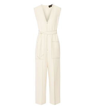 By Malene Birger + Avilla Embroidered Stretch-Crepe Jumpsuit