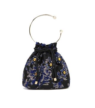 Uterque + Handbag With Diamante Flowers