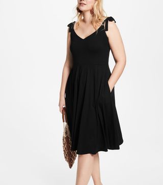 Violeta by Mango + Strap Flared Dress