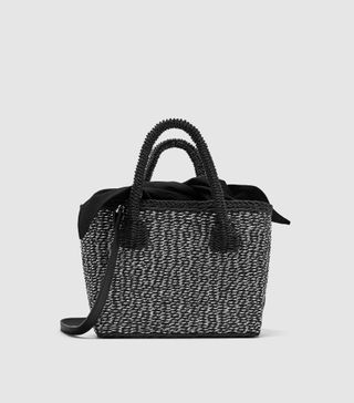 Zara + Metallic-Lock Mini Tote Bag