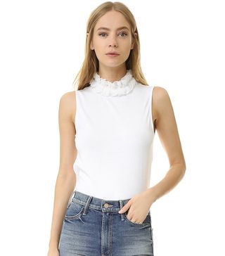 See by Chloé + Ruffle Neck Tank