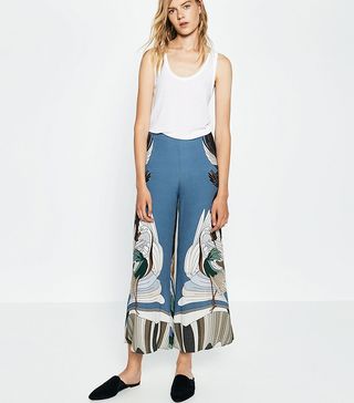 Zara + Bird Print Trousers