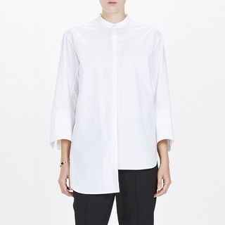 Bassike + Cotton Asymmetrical Shirt