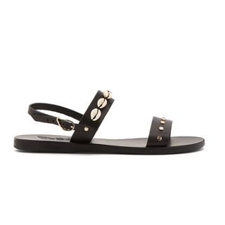 Ancient Greek Sandals + Clio Shelll-Embellished Leather Sandals