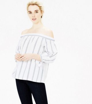 Warehouse + Cotton Off The Shoulder Top