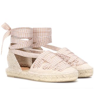 Castañer + Jean Gingham Espadrilles