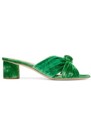 Loeffler Randall + Celeste Knotted Velvet Mules